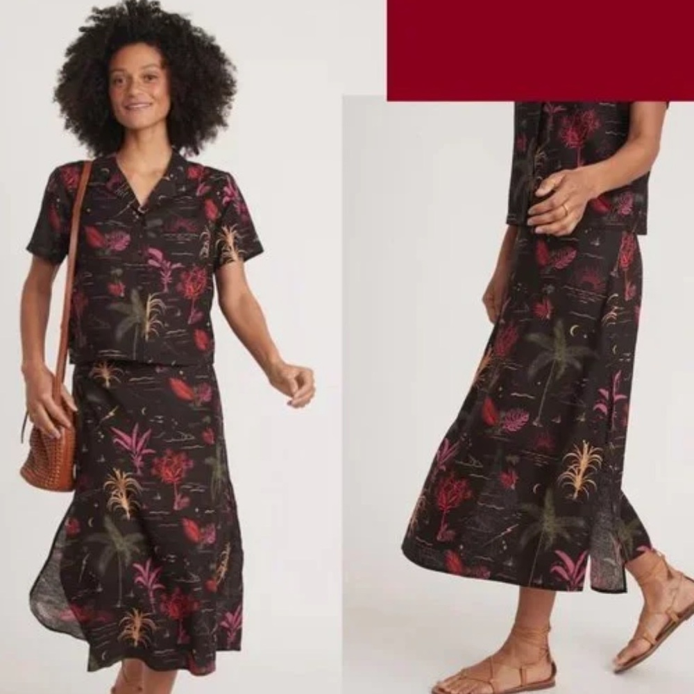 Marine Layer Ryan midi slip skirt XS